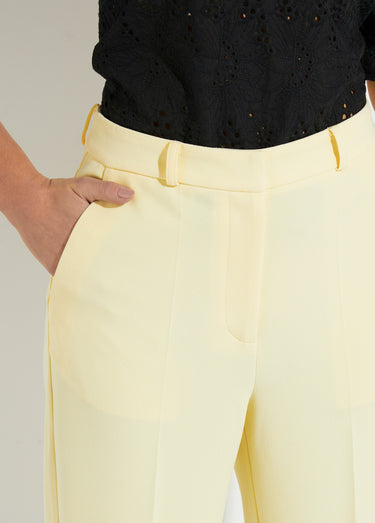 Pantalon fluide large Jaune