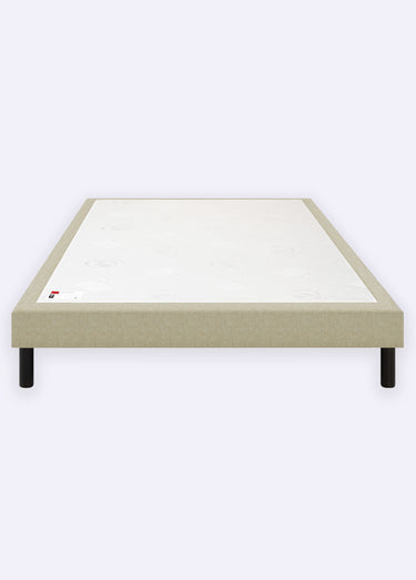 Sommier tapissier 16cm + pieds wengé 17cm Chenille Lin