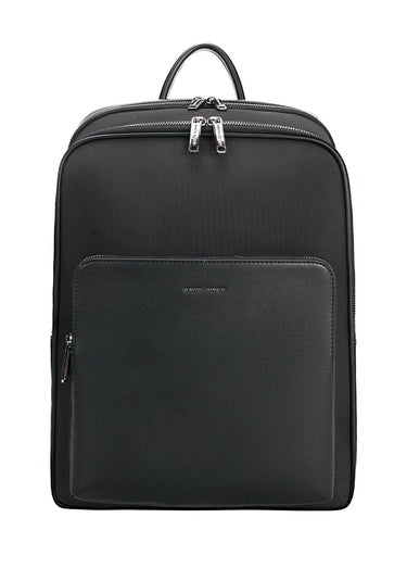Sac à dos en toile élégant zippé homme Noir
