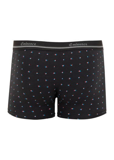 Boxer imprimé anti-fuite homme Noir Imprime