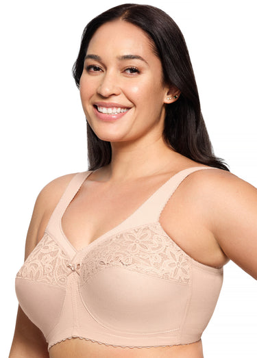Soutien-gorge MagicLift Grand Maintien Coton Sans Armatures Spécial Grandes Tailles n°1001 Chair