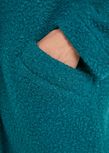 Manteau tissu bouclette mi-long boutonné Canard