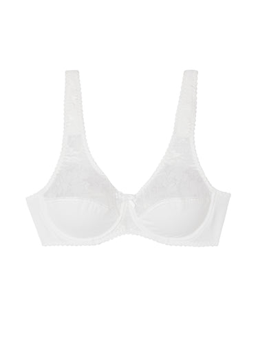 Soutien-gorge armatures effet dentelle Blanc