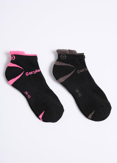 Lot de 2 Socquettes de sport, clair Noir
