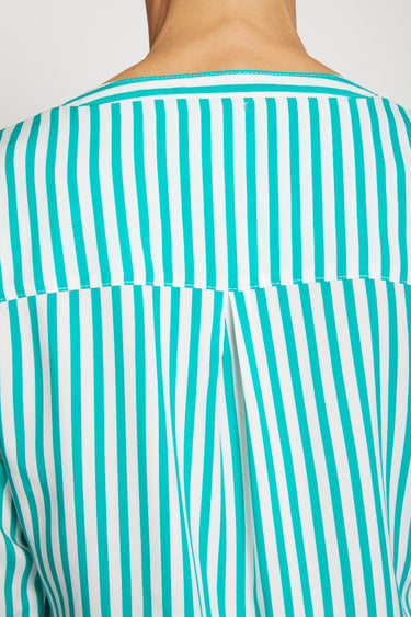 Tunique liquette longue rayée Vert