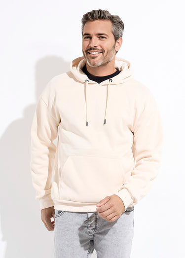 Sweat tendance capuche, poche kangourou Beige