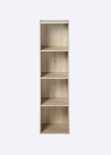 Meuble colonne rangement 4 cases, 2M Marron