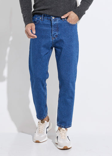 Jean 5 poches homme, coupe tendance Bleu
