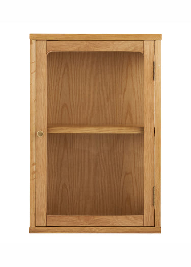 Armoire murale vitrée chêne ZAMORA 1C Marron