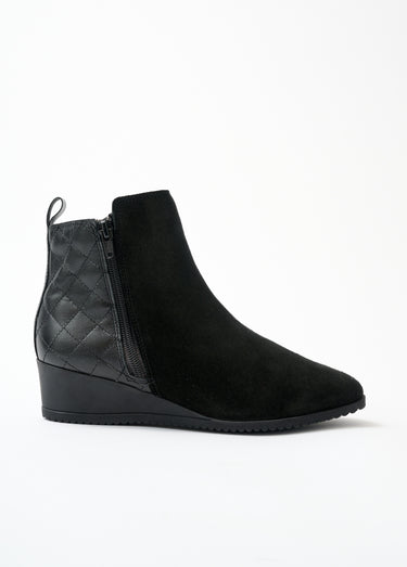 Boots largeur confort zippées cuir Noir