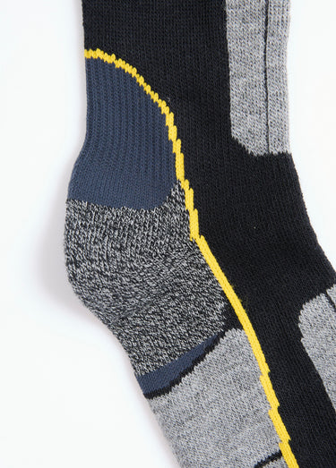 Chaussettes de travail renforcées, coton Noir