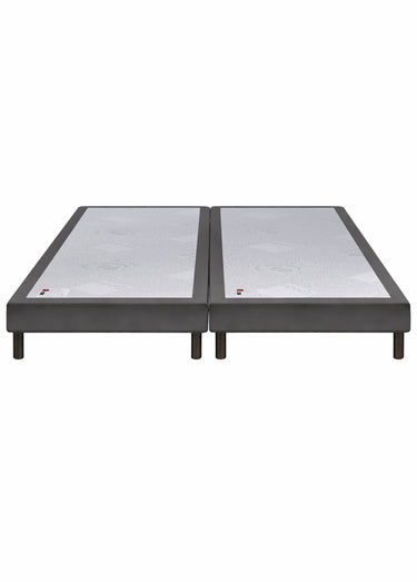 Ensemble Matelas ferme à ressorts + Sommier tapissier 16cm Gris