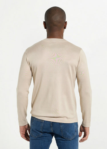 Pull en fine maille avec col montant Beige