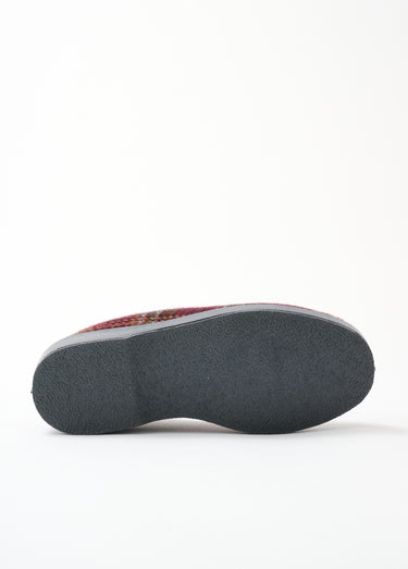 Chaussons largeur confort mixtes fourrés Bordeaux