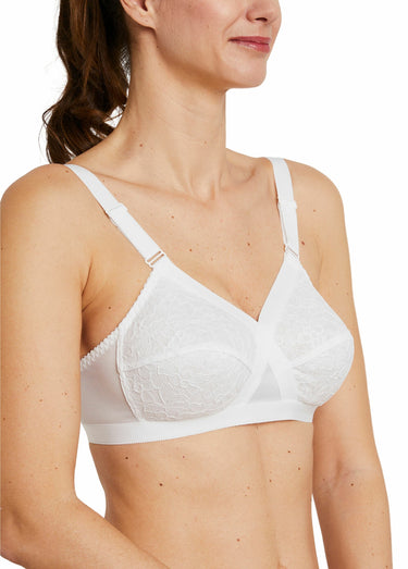 Soutien-gorge sans armatures croisé - lot de 2 Blanc Lot2