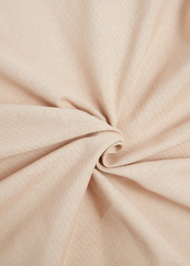 Coupon de tissu faux uni rayures fines Beige