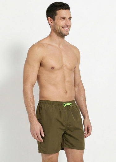 Short de bain avec motif réactif à l'eau Kaki