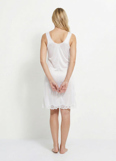 Fond de robe maille satinée 100 cm Nacre