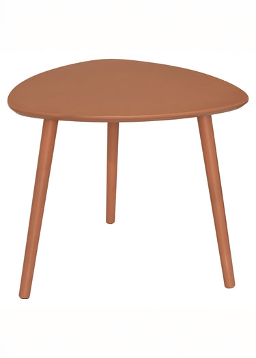 Trio de tables gigognes formes épurées Marron