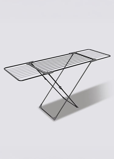 Etendoir à linge extensible acier, 20m Gris