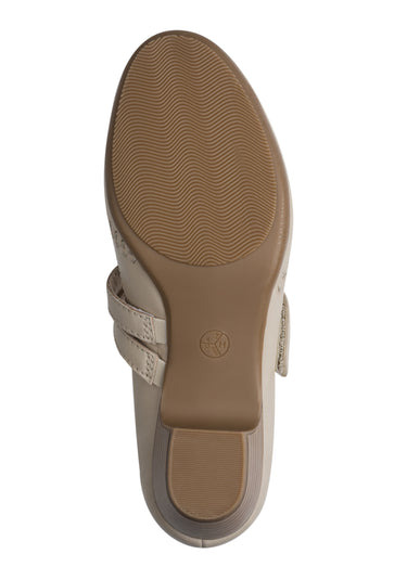 Escarpins confort en cuir façon babies Beige