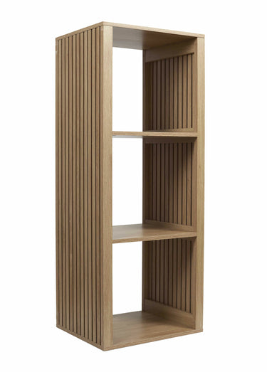 Meuble rangement 3 cases, bois claustra Marron