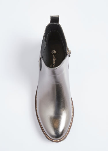 Chelsea boots semelle crantée largeur confort Gris