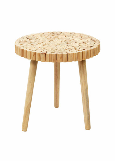Tables gigognes en rondins de  bois Naturel