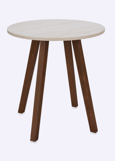 Table d'appoint en bois pieds compas Blanc