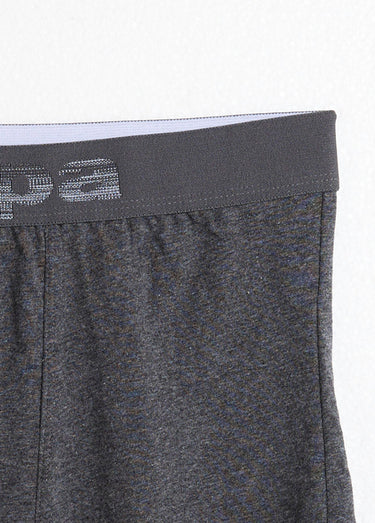 Boxer uni monochrome en pur coton Gris