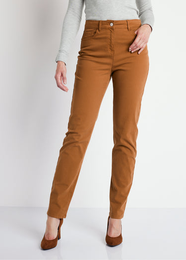 Pantalon droit 5 poches coton stretch Ecureuil