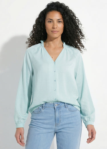 Chemisier raglan ample col V boutonné Opaline