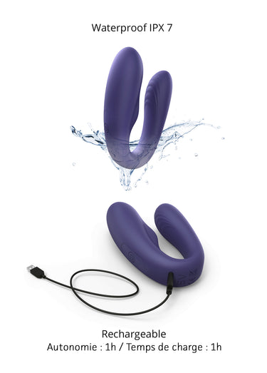 Sextoy vibrant + télécommande MATCH UP Indigo