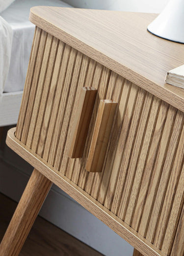 ERNEST Table chevet portes coulissantes Bois Clair