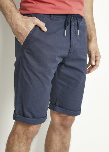 Bermuda coton ceinture élastiquée Marine