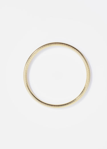 Jonc rond acier inox façon maille serpent Dore