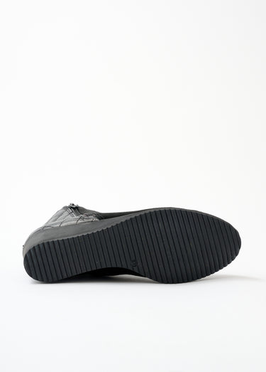 Boots largeur confort zippées cuir Noir