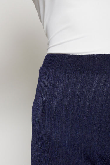 Pantalon fluide taille semi-élastiquée Marine