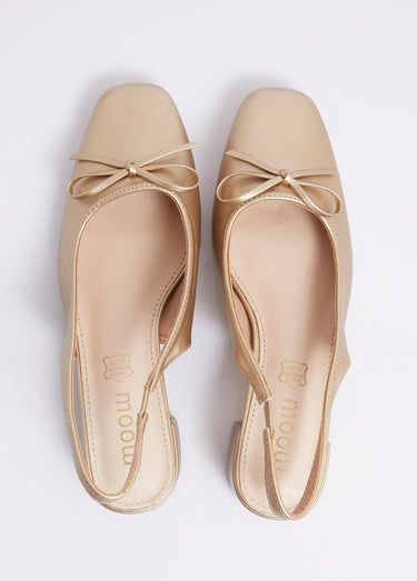 Ballerines slingback, petit talon enrobé Dore