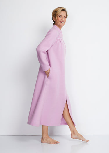 Peignoir zippé maille Courtelle® Lilas