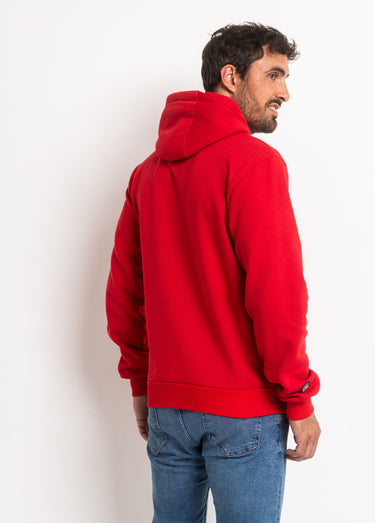 Sweat à capuche drapeaux poche kangourou Rouge