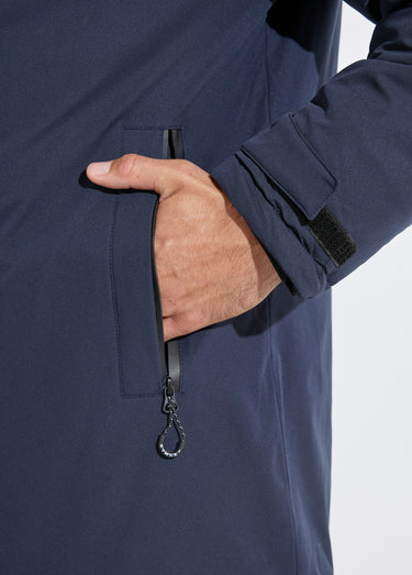 Parka casual fourrée à capuche Bleu
