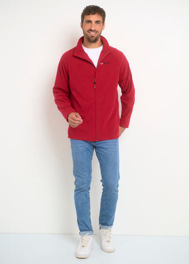 Veste polaire chaude avec col montant Rouge
