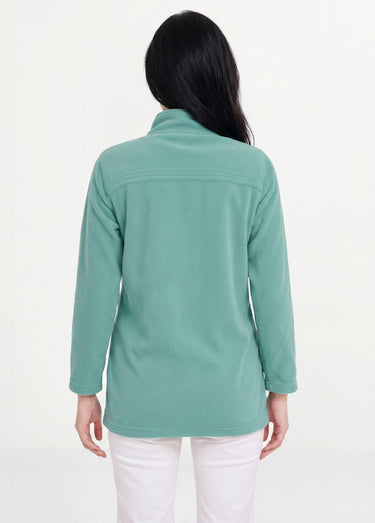Veste zippée polaire, manches longues Vert Menthe