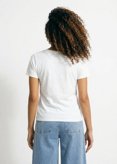 T-shirt col rond sérigraphie Pineapple Blanc