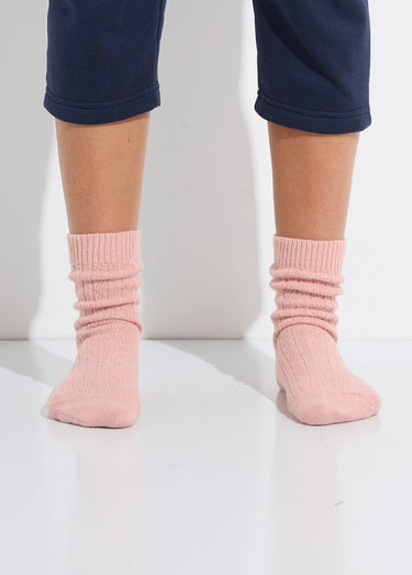 Chaussettes avec laine et cachemire Rose