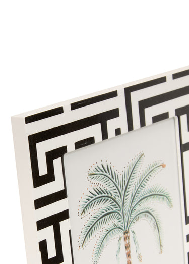 Cadre à poser, contour motif géométrique Noir