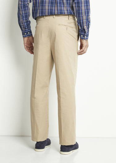 Pantalon droit ceinture élastiquée confort Beige