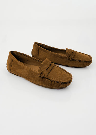 Mocassins essentiels, simili cuir suédé Marron