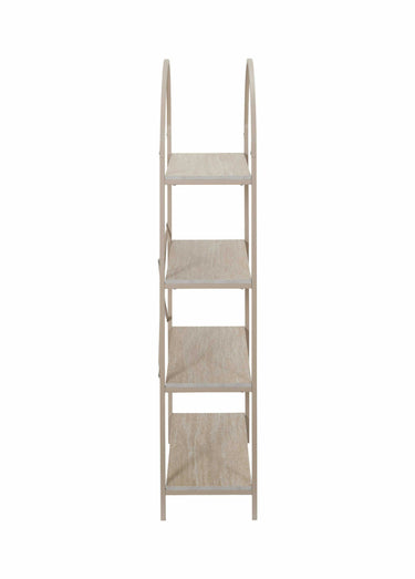 Etagère arche 4 niveaux en métal clair Blanc/Beige